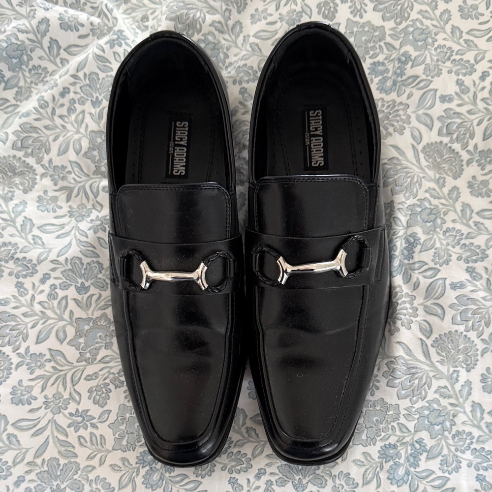 Stacy Adams Classic Black Slip-On Loafers